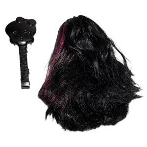 Monster High Replacement Black Wig Create A Monster Harpy Doll  + Hair Brush